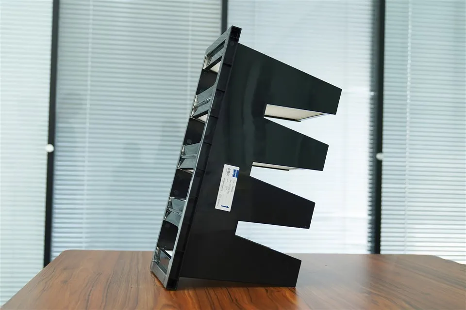 Prezz bl-ingrossa Kompatt ta 'kapaċità għolja trab V - Filtru ta' l-arja b'forma ta 'plastik b'karta tal-fibreglass ippjegata densa